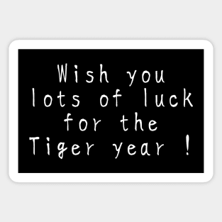 【虎年快樂】Wish you lots of luck for the Tiger year! black ver. Sticker